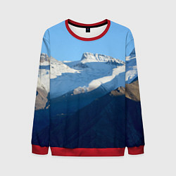 Свитшот мужской Снежные горы, цвет: 3D-красный