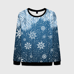 Свитшот мужской Снежное Настроенние, цвет: 3D-черный