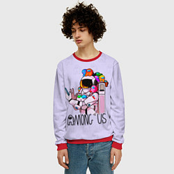 Свитшот мужской Among Us, цвет: 3D-красный — фото 2