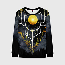 Свитшот мужской Графит и золото: дерево жизни, цвет: 3D-черный
