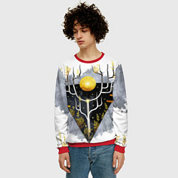 Свитшот мужской Графит и золото: дерево жизни, цвет: 3D-красный — фото 2