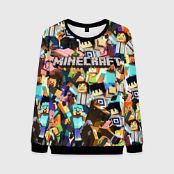 Свитшот мужской MINECRAFT, цвет: 3D-черный