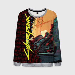 Свитшот мужской Киберпанк, цвет: 3D-меланж