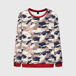 Свитшот мужской Кремовый камуфляж, цвет: 3D-красный