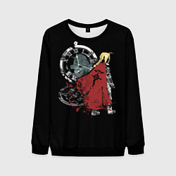 Свитшот мужской Стальной Алхимик, цвет: 3D-черный