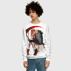 Свитшот мужской Человек Бензопила Аниме, цвет: 3D-белый — фото 2