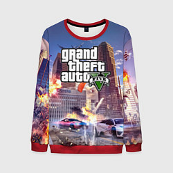 Свитшот мужской ЭКШЕН Grand Theft Auto V, цвет: 3D-красный
