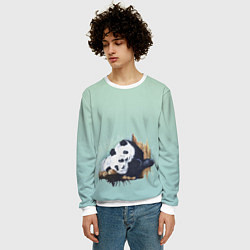 Свитшот мужской Акварельные панды, цвет: 3D-белый — фото 2