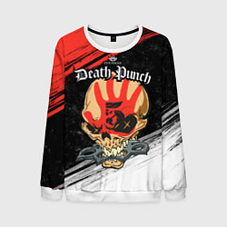 Свитшот мужской Five Finger Death Punch 7, цвет: 3D-белый
