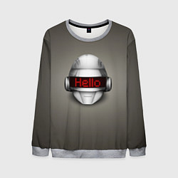 Свитшот мужской Daft Punk Hello, цвет: 3D-меланж