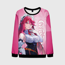 Свитшот мужской GENSHIN IMPACT, РОЗАРИЯ, цвет: 3D-черный