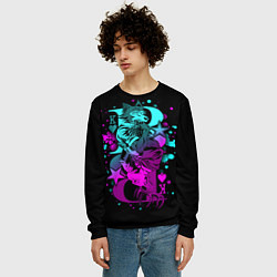 Свитшот мужской BEASTARS, Легоши и Луи, цвет: 3D-черный — фото 2