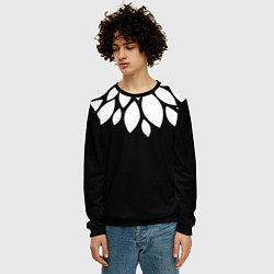 Свитшот мужской Лепестки, цвет: 3D-черный — фото 2