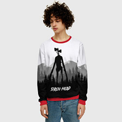 Свитшот мужской SIREN HEAD DARK FOREST, цвет: 3D-красный — фото 2