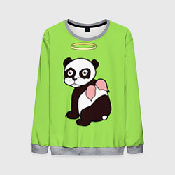 Свитшот мужской Святая панда, цвет: 3D-меланж