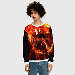 Свитшот мужской Данте в огне, цвет: 3D-белый — фото 2