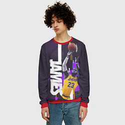 Свитшот мужской Леброн, цвет: 3D-красный — фото 2