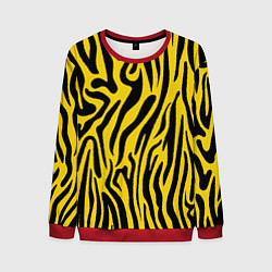 Свитшот мужской Тигровые полоски, цвет: 3D-красный