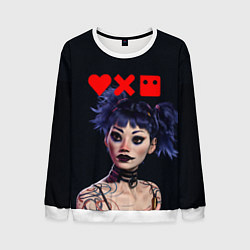 Свитшот мужской Love, Death and Robots Lora Z, цвет: 3D-белый