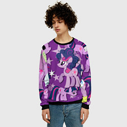 Свитшот мужской Twilight Sparkle, цвет: 3D-черный — фото 2