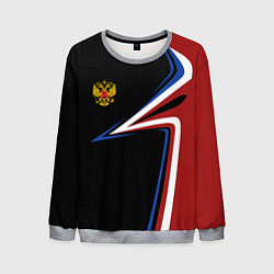 Свитшот мужской РОССИЯ RUSSIA UNIFORM, цвет: 3D-меланж