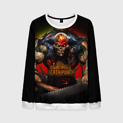 Свитшот мужской Five Finger Death Punch Skull, цвет: 3D-белый