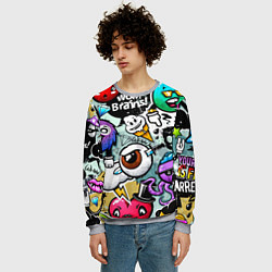 Свитшот мужской Граффити, цвет: 3D-меланж — фото 2