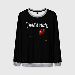 Свитшот мужской Death Note яблоко и ручка, цвет: 3D-меланж