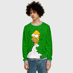 Свитшот мужской Мем с Гомером, цвет: 3D-меланж — фото 2