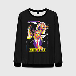 Свитшот мужской Kurt Cobain, цвет: 3D-черный
