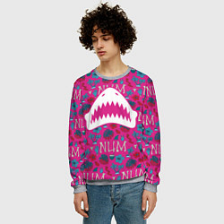 Свитшот мужской King Shark Num Num Num, цвет: 3D-меланж — фото 2