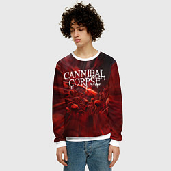 Свитшот мужской Blood Cannibal Corpse Труп Каннибала Z, цвет: 3D-белый — фото 2