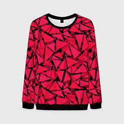 Мужской свитшот Красно-черный полигональный