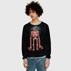 Свитшот мужской Сиреноголовый Скелет, цвет: 3D-меланж — фото 2