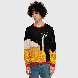 Свитшот мужской КОСМИЧЕСКОЕ ПИВО КОСМОС, цвет: 3D-красный — фото 2