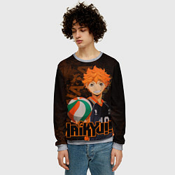 Свитшот мужской Хината Волейбол, цвет: 3D-меланж — фото 2