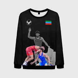 Свитшот мужской Dagestan wrestling Uguev, цвет: 3D-черный