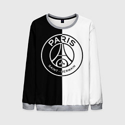 Свитшот мужской ФК ПСЖ PSG BLACK & WHITE, цвет: 3D-меланж