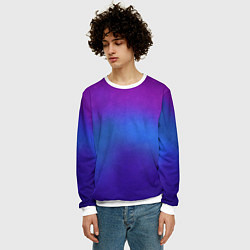 Свитшот мужской Leather gradient, цвет: 3D-белый — фото 2
