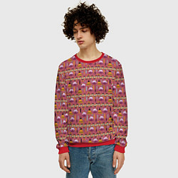 Свитшот мужской Детский узор, цвет: 3D-красный — фото 2