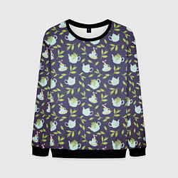 Свитшот мужской Чай с мятой, цвет: 3D-черный