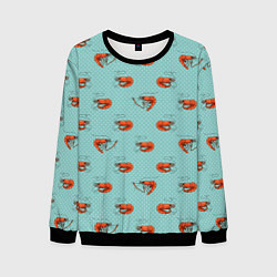 Мужской свитшот Креветки паттерн
