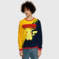 Свитшот мужской PIKACHU PIKA PIKA ПИКАЧУ, цвет: 3D-красный — фото 2