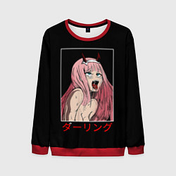 Свитшот мужской Зеро ту ahegao франкс, цвет: 3D-красный