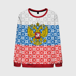 Свитшот мужской Россия, цвет: 3D-красный