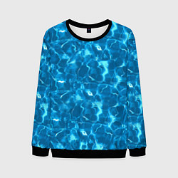 Свитшот мужской Текстура Воды Море, цвет: 3D-черный