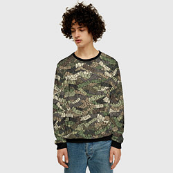 Свитшот мужской Именной камуфляж Миша, цвет: 3D-черный — фото 2