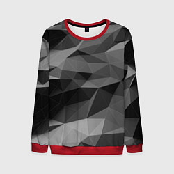 Свитшот мужской Чб абстракция, цвет: 3D-красный