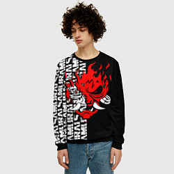 Свитшот мужской CYBERPUNK 2077: SAMURAI, цвет: 3D-черный — фото 2