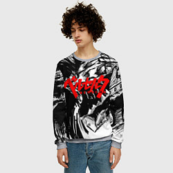 Свитшот мужской БЕРСЕРК РИСУНОК BERSERK, цвет: 3D-меланж — фото 2
